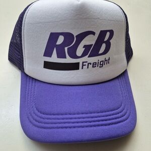 Purple and White Trucker Hat RGB Freight/ New without tags